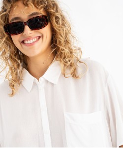 Chemise manches courtes ample et fluide femme[MISSING]